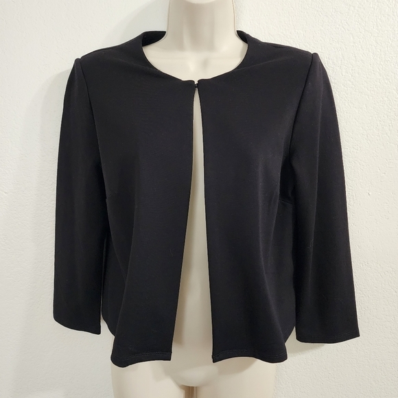 PHILOSOPHY Black Single Button Open Front Blazer Size S - Picture 1 of 8